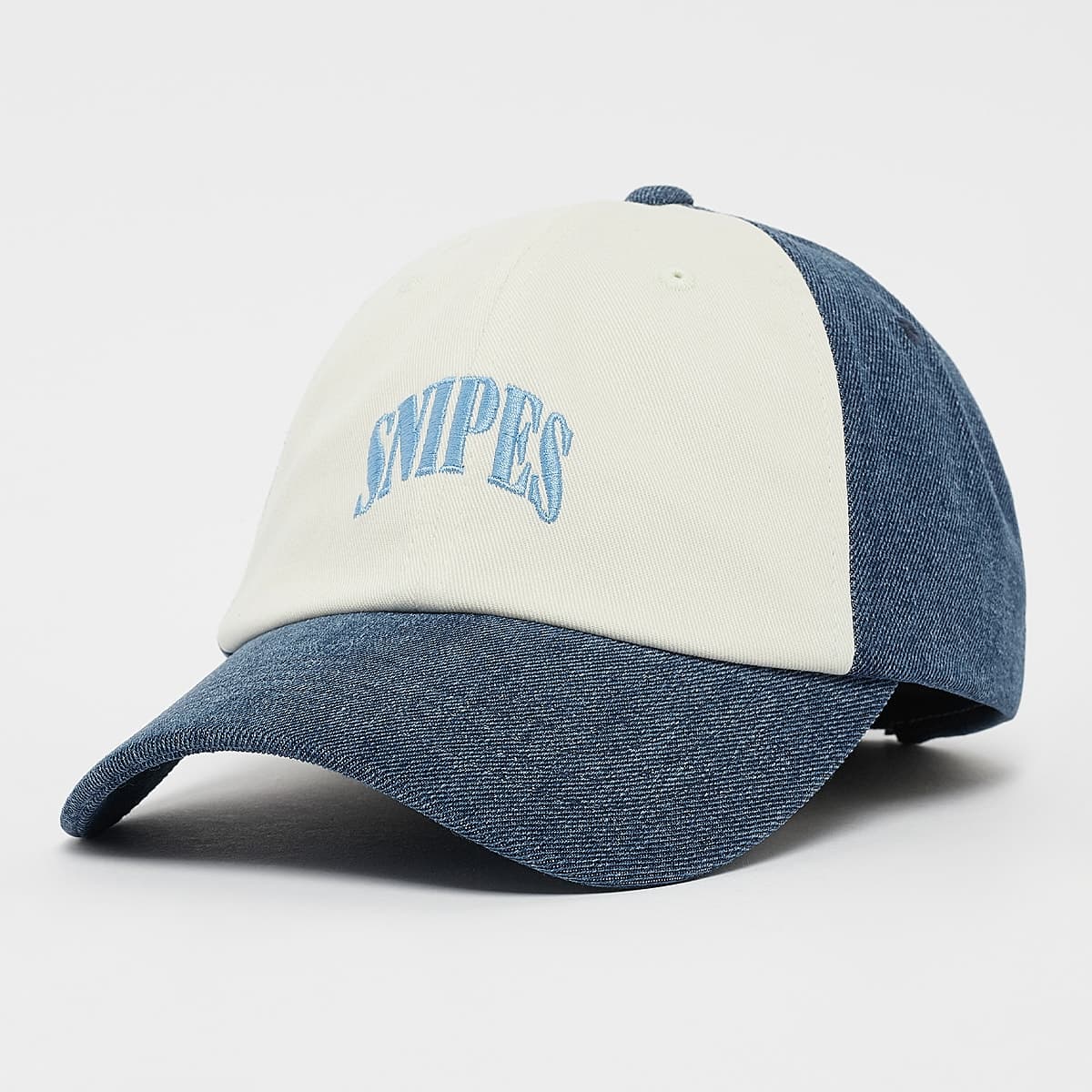 Serif Logo Contrast Panel Denim BBall Cap