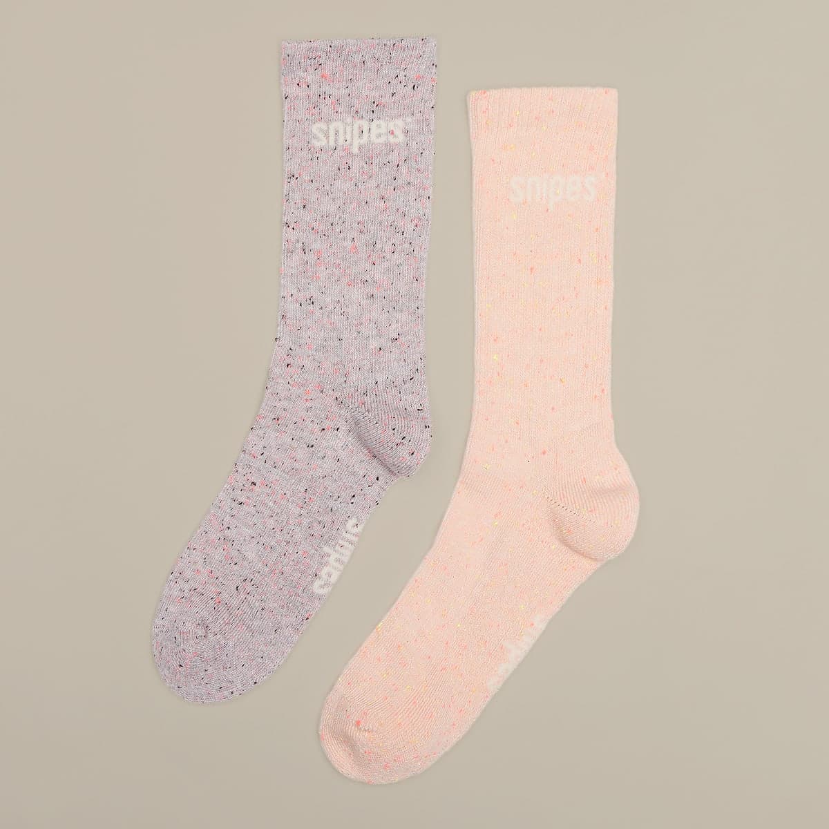 2 PACK - Basic Logo Confetti Crew Socks