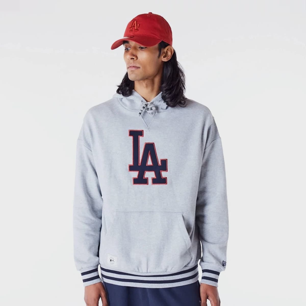 LA Dodgers MLB Rib Infill Oversized Hoodie 