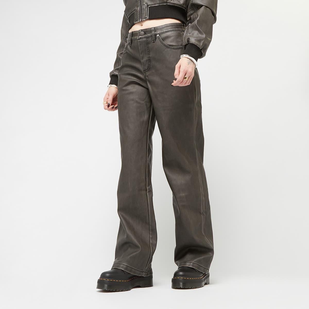 Signature Pu Wide Leg Pants 