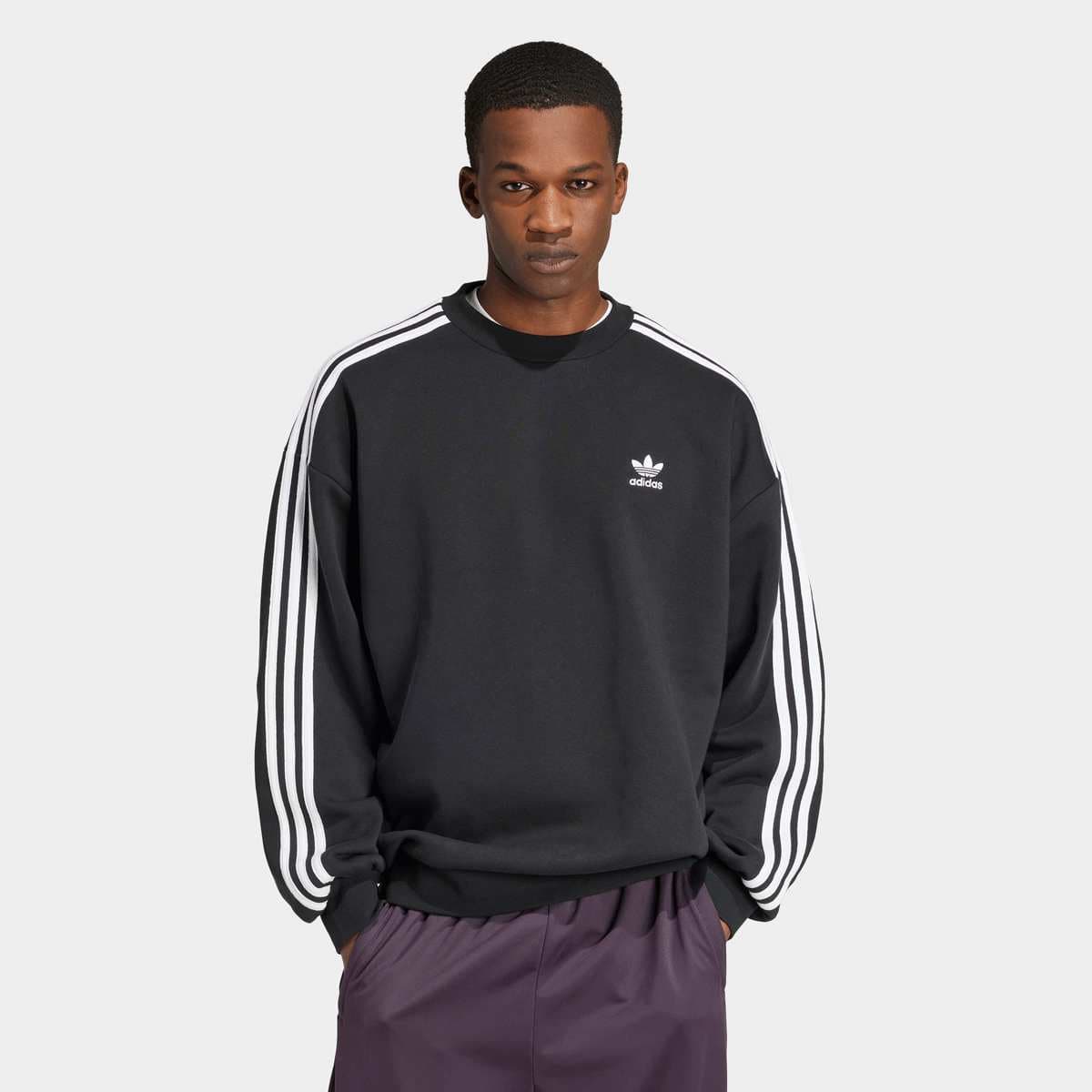 Oversized 3-Streifen Crew Sweatshirt