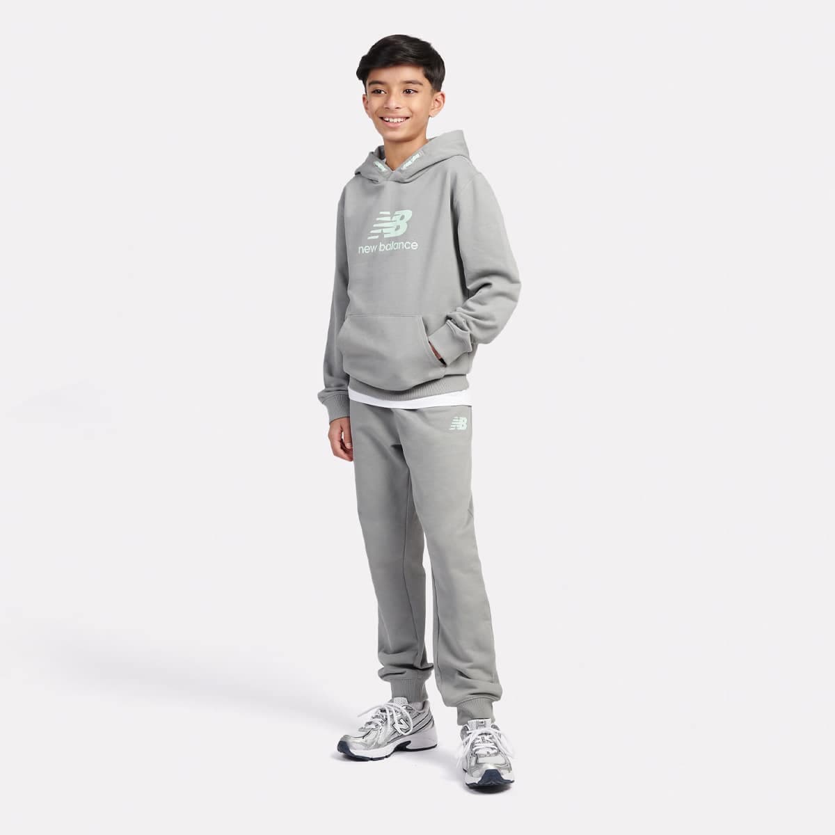 French Terry Stacked Logo Hoodie