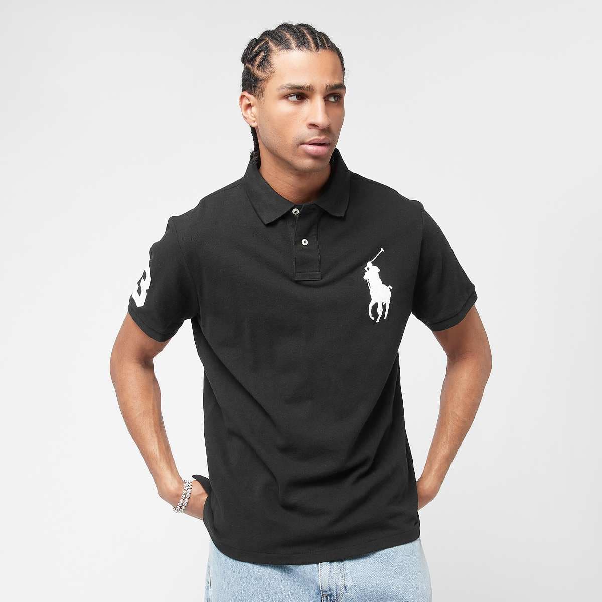 Custom Slim Fit Big Pony Mesh Polo Shirt