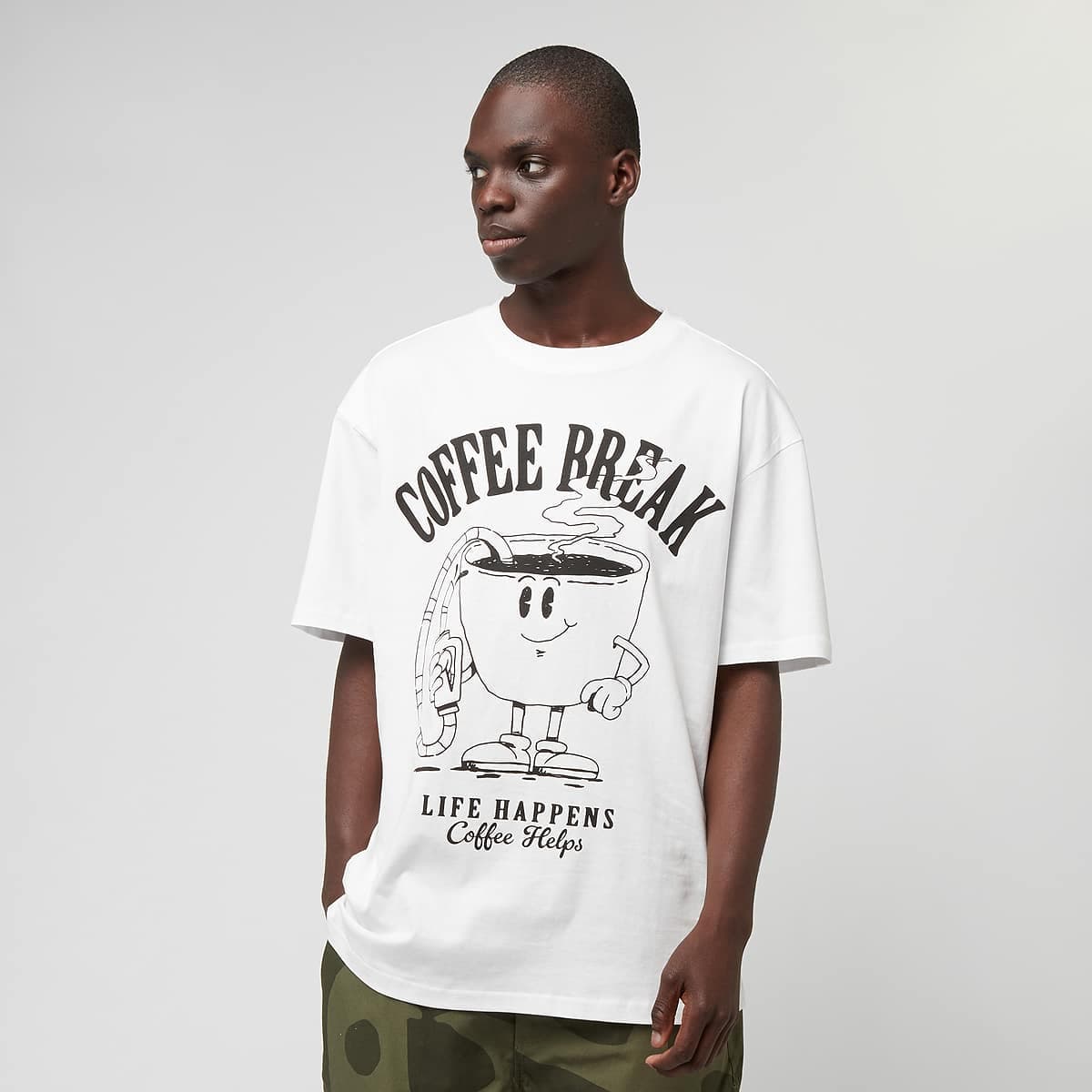 Life Happens Coffee Helps Oversize Tee