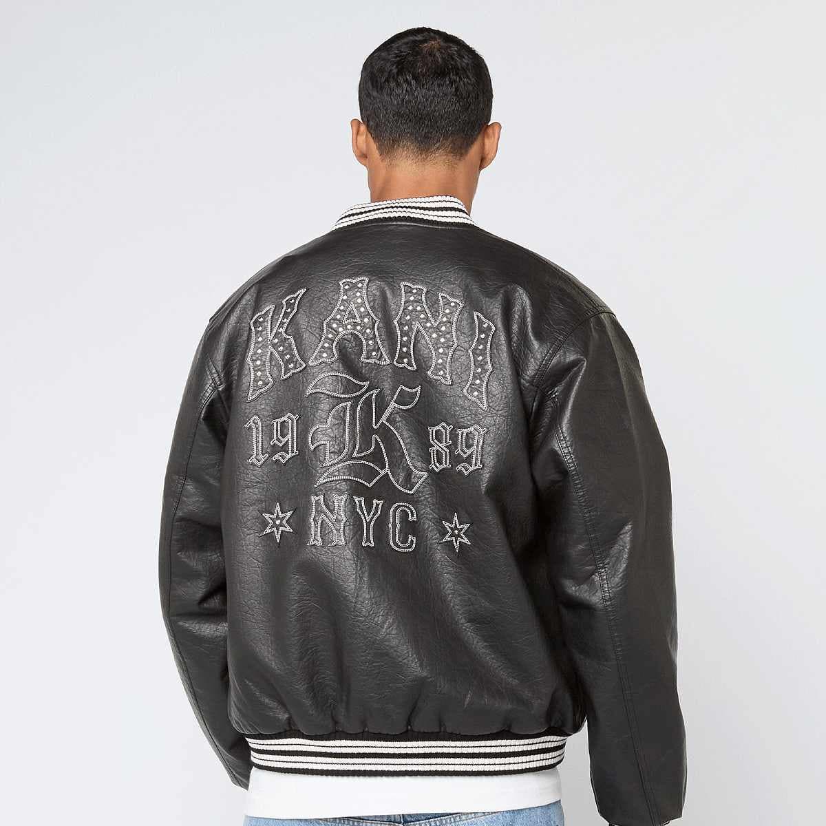 Kani Western Pu Leather College Jacket