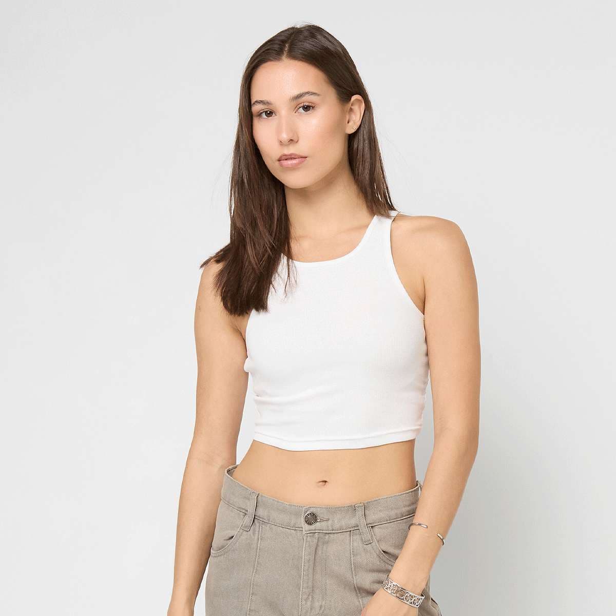 Ladies Cropped Rib Top