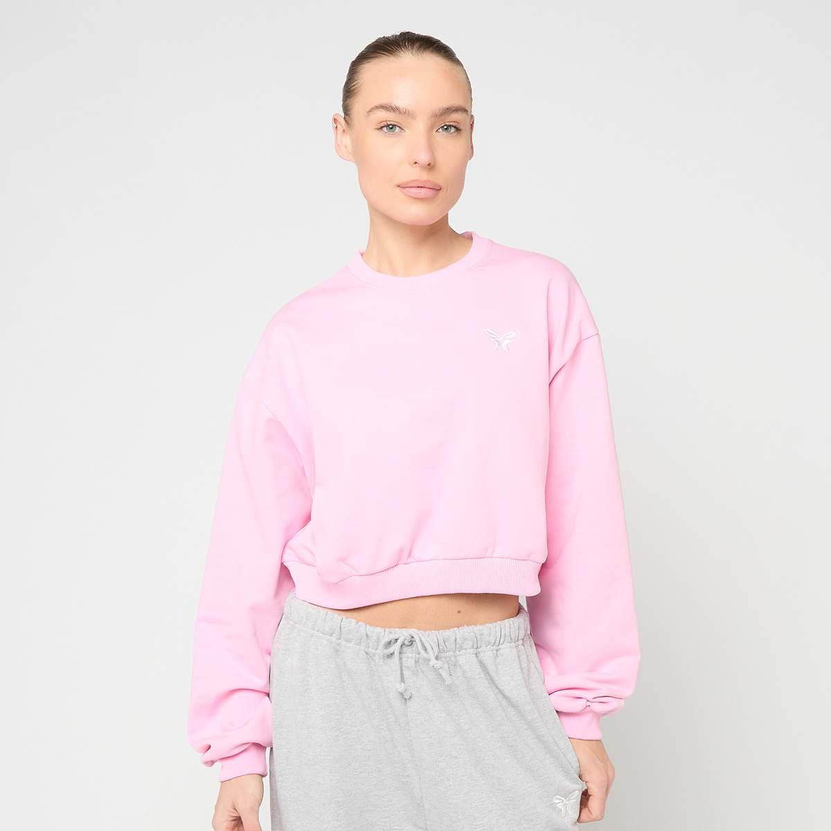 Cropped Terry Crewneck