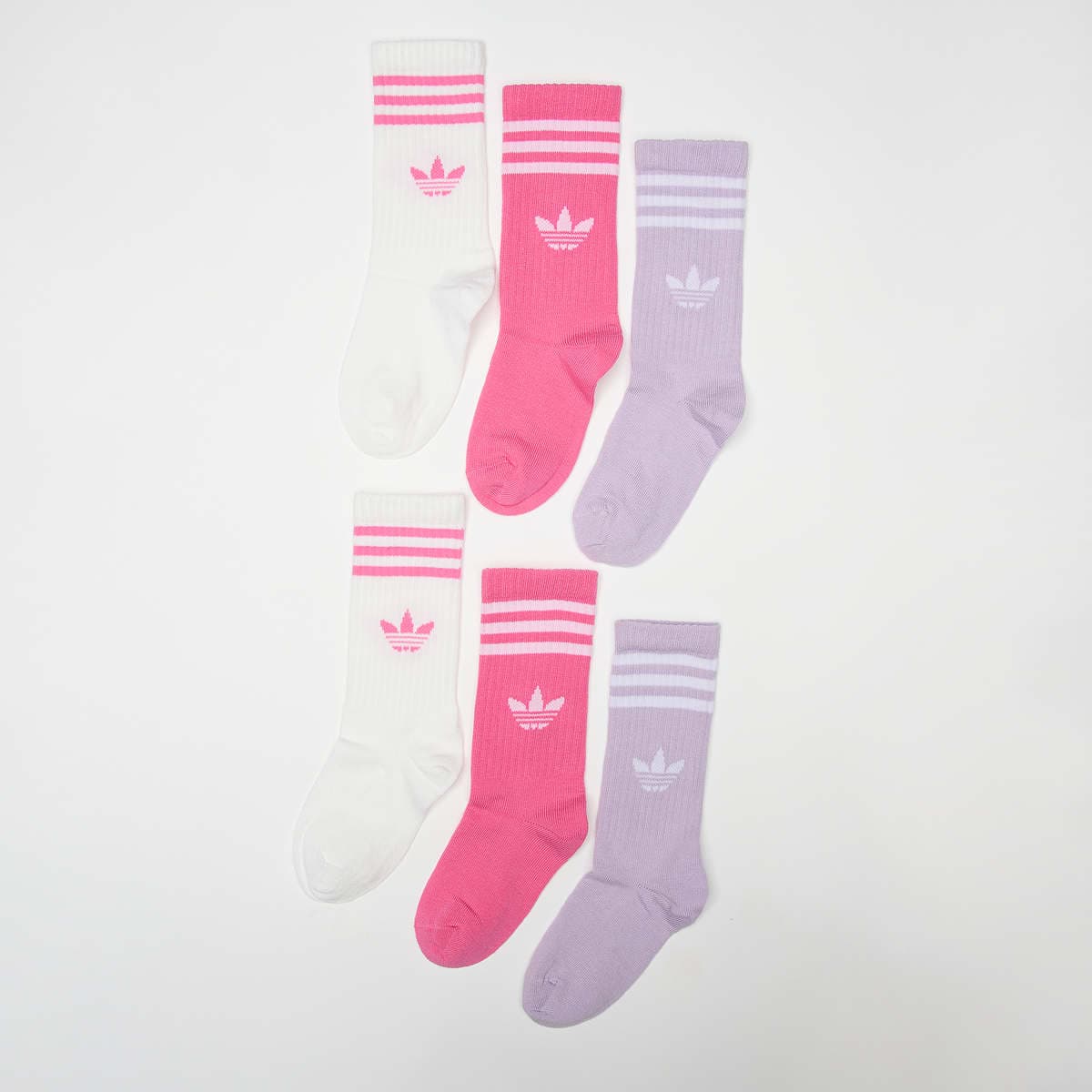 6 PACK - 3-Stripes Crew Socks