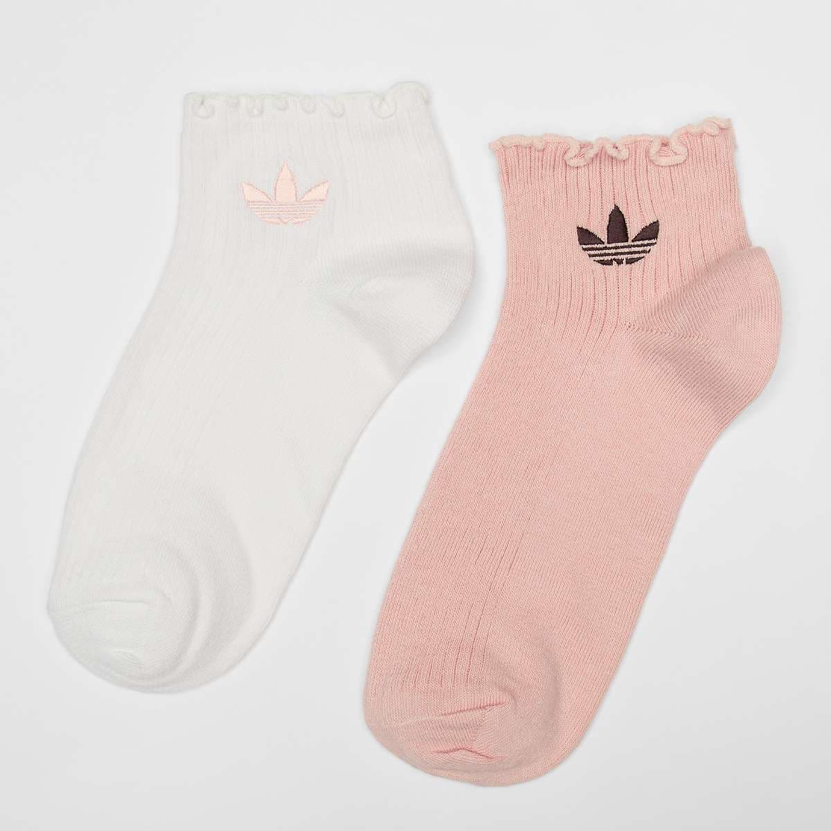 2 PACK - Ruffle Quarter Socks