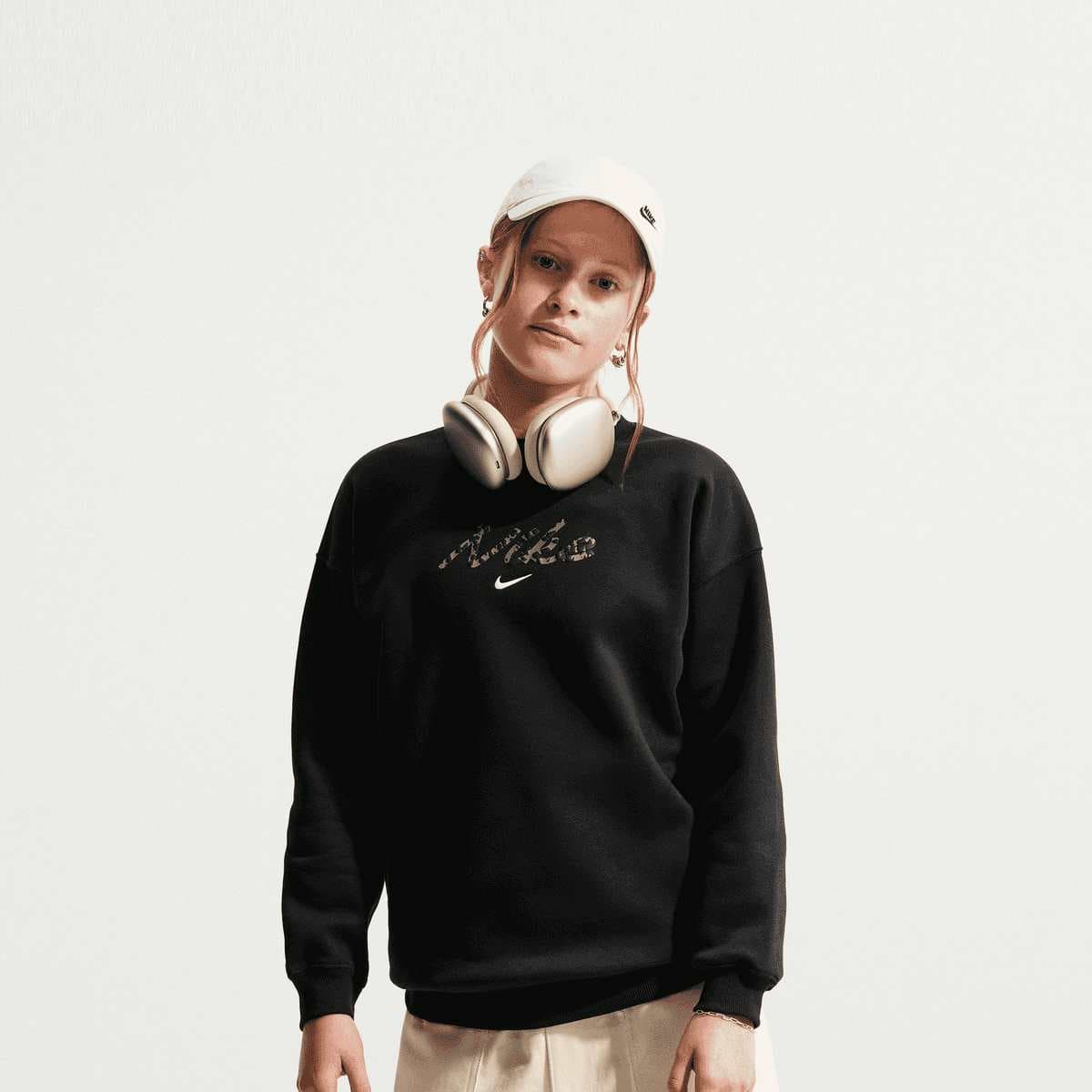 Sportswear Studio Fleece Oversized Crew All-Over-Print