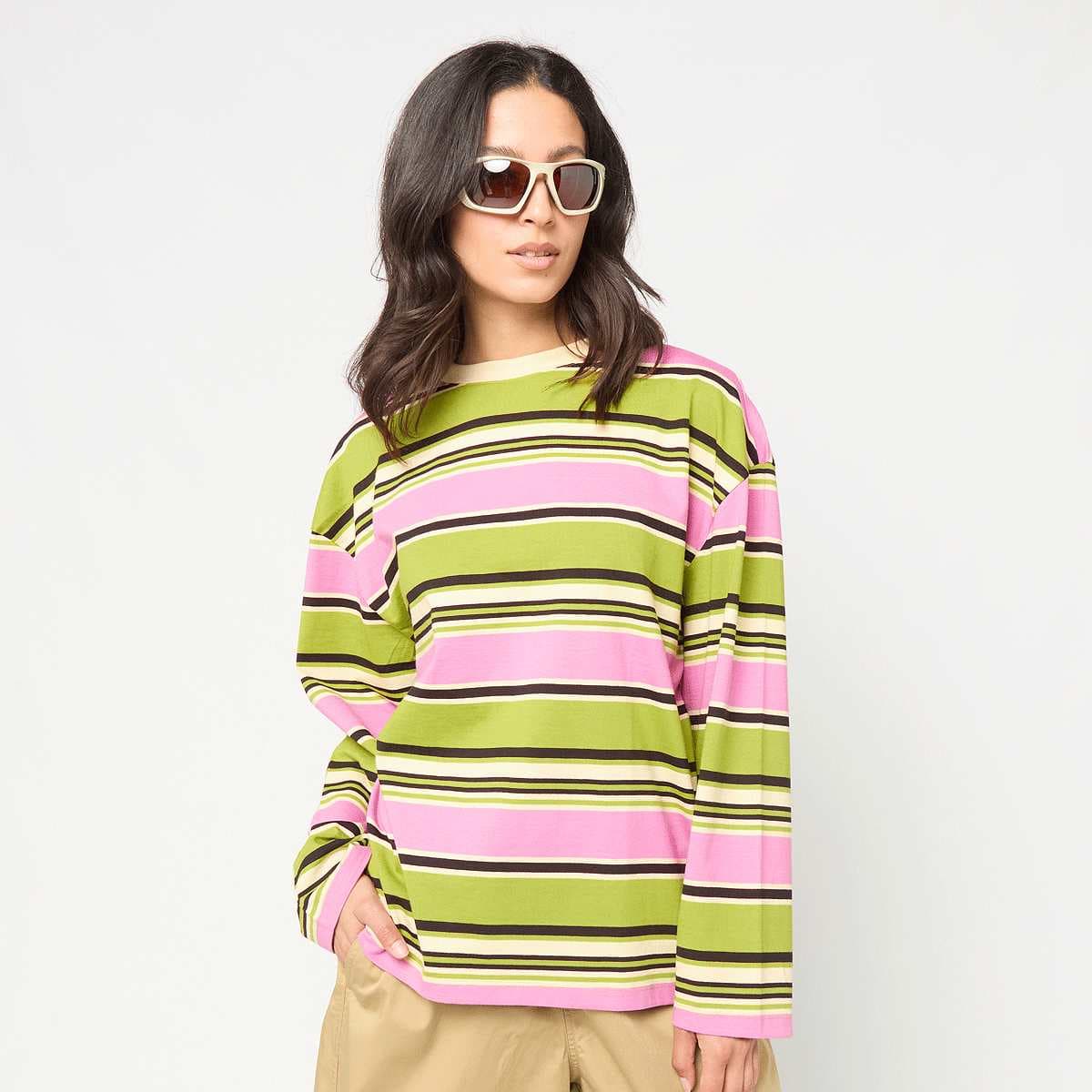 Woven Signature Stripe Oversized Longsleeve