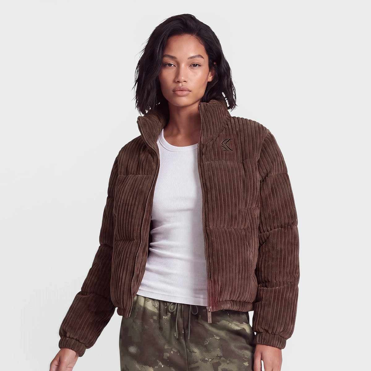 OG K Corduroy Puffer Jacket brown