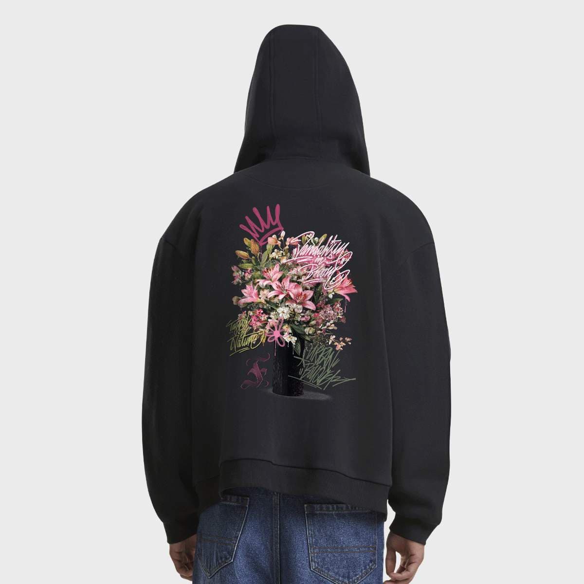 Urban Bloom Fluffy Zip Hoody