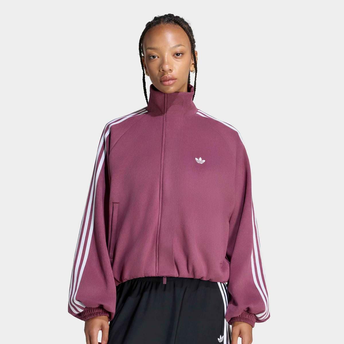 Faux Suede Track Top