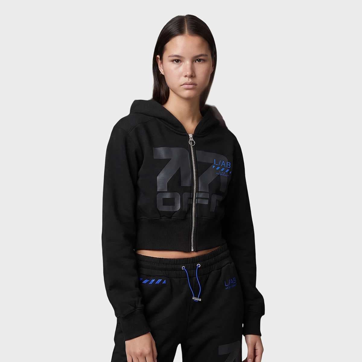 crop boxy jacket black night