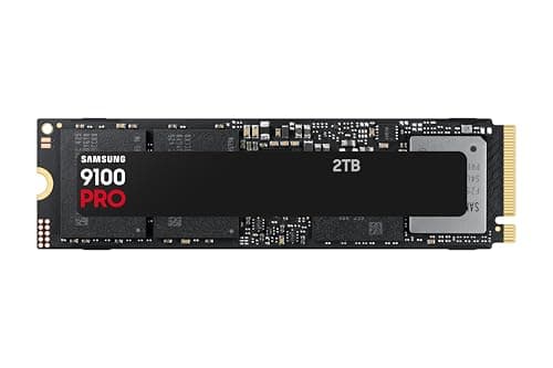 Samsung 9100 PRO NVMe M.2 SSD, 2 TB, PCIe 5.0, 14.700 MB/s Lesen, 13.400 MB/s Schreiben, Interne SSD für Gaming, Videobearbeitung und AI, Schwarz, MZ-VAP2T0BW