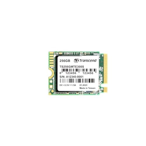 Transcend SSD interno M.2 2230 NVMe PCIe Gen3 x4 da 256 GB, memoria 3D TLC NAND (lettura/scrittura fino a 2.900/2.650 MB/s), garanzia 5 anni - TS256GMTE300S