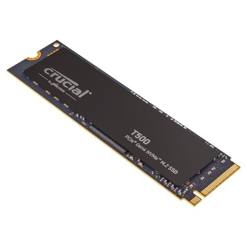 Crucial T500 SSD 4TB PCIe Gen4 NVMe M.2 Interne Festplatte, bis 7000 MB/s, TLC NAND, kompatibel mit Laptop und Desktop, Microsoft DirectStorage - CT4000T500SSD3