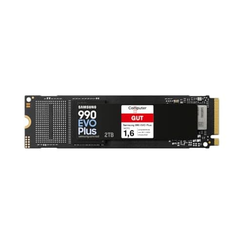Samsung 990 EVO Plus NVMe M.2 SSD 2 TB, PCIe 4.0 x4 / PCIe 5.0 x2, NVMe 2.0 (2280), 7.250 MB/s Lesen, 6.300 MB/s Schreiben, Interne SSD für Gaming und Grafikbearbeitung, MZ-V9S2T0BW