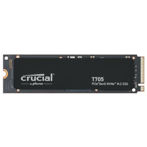 Crucial T705 4TB SSD PCIe Gen5 NVMe M.2, bis zu 14.100MB/s, Microsoft DirectStorage, PCIe 4.0 abwärtskompatibel, Interne Solid State Drive - CT4000T705SSD3