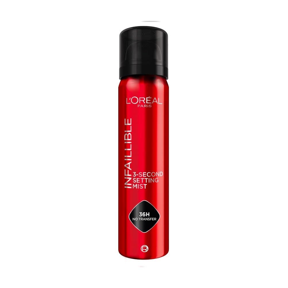 L'Oréal Paris - Spray Fixateur de Maquillage - Waterproof - Sans Transfert - Formule Légère - Non Collant - Résistant à l'Eau et à la Transpiration - Tenue Jusqu'à 36h - Infaillible - 75 ml