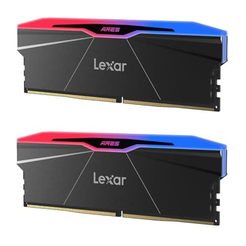 Lexar RGB DDR5 RAM 32GB Kit (2x16GB) 6000MHz CL26, 288-Pin UDIMM Desktop-Speicher, PC Gaming-Computerspeicher für AMD EXPO/DRAM Empowered by SK hynix/CL26-36-36-68/1.45V