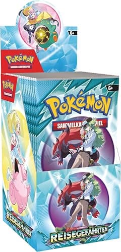 Pokémon-Sammelkartenspiel: Boosterpack-Display Karmesin &amp; Purpur – Reisegefährten (enthält 18 Boosterpacks)