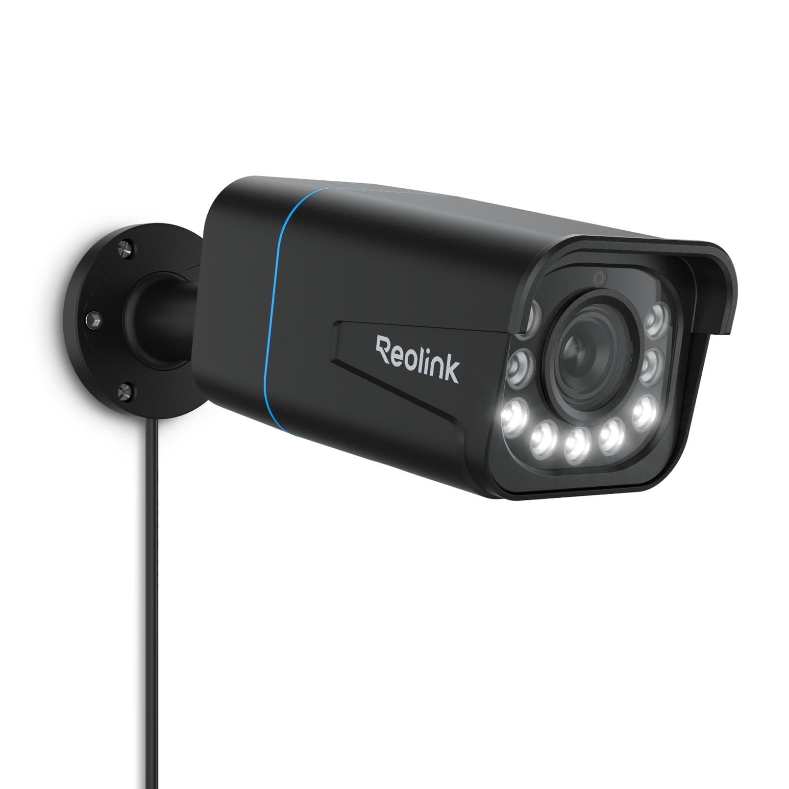 Reolink 4K 8MP Camara Vigilancia PoE con Foco, Detección Persona/Vehículo/Pet, Zoom óptico 5X, Color Visión Nocturna Lapso de Tiempo Audio Bidirectional, Ranura para Tarjetas microSD, RLC-811A Nergo