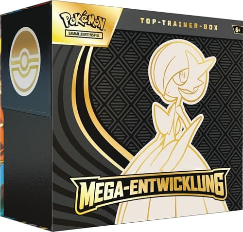 Pokémon-Sammelkartenspiel: Top-Trainer-Box Mega-Entwicklung: Guardevoir (1 Vollbild-Promokarte, 9 Boosterpacks &amp; Zubehör)