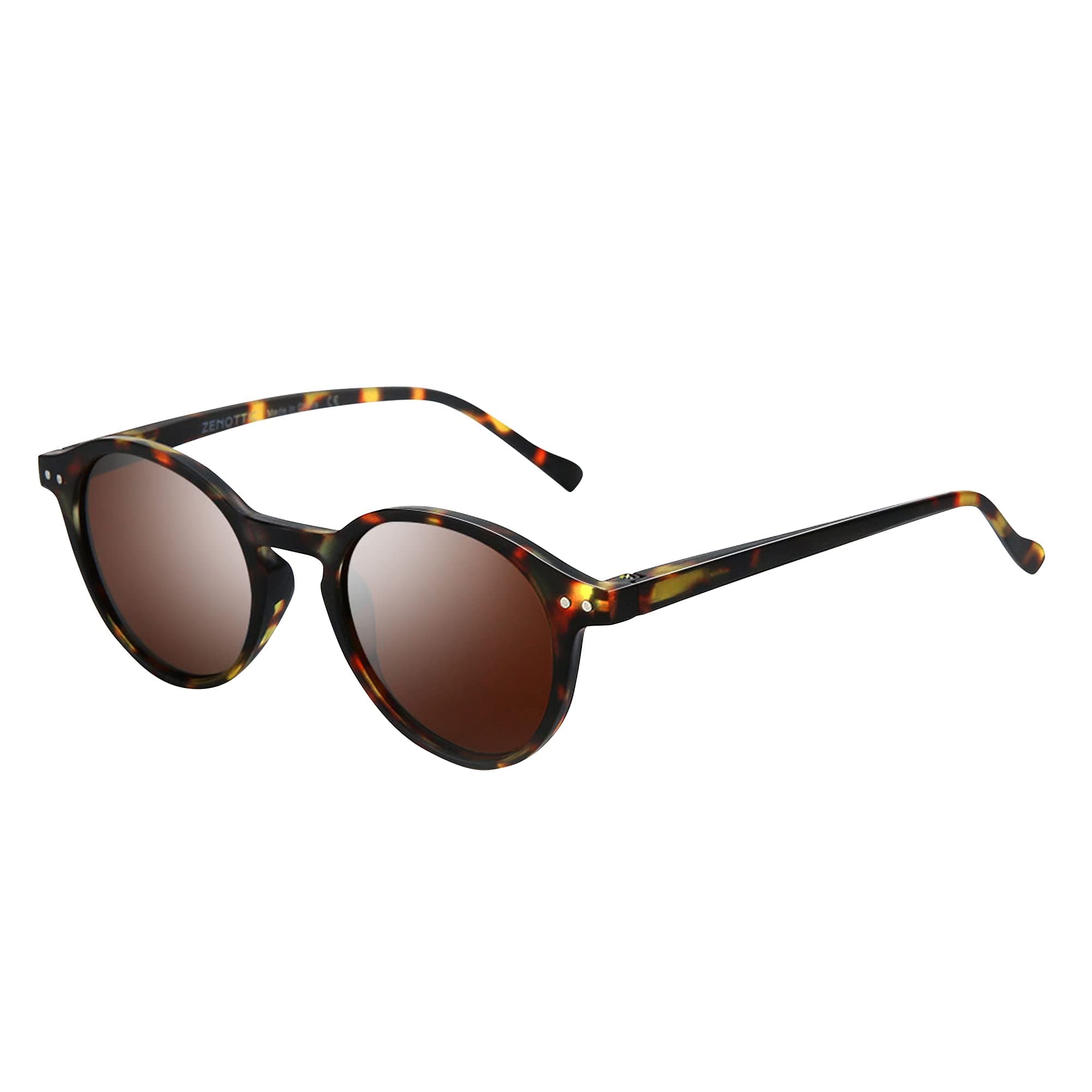 ZENOTTIC Gafas de sol Polarizadas Redondo Retrospectivo Cl¨¢sico Retrospectivo Lentes de sol Marco UV400 Para hombres y mujeres ¡­