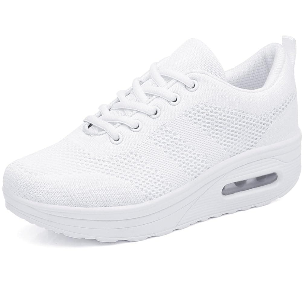 Mujer Zapatillas de Deporte Malla Air Cuña Cómodos Sneakers Mujer Casual Transpirables Running Senderismo Ligero Mesh Zapatillas