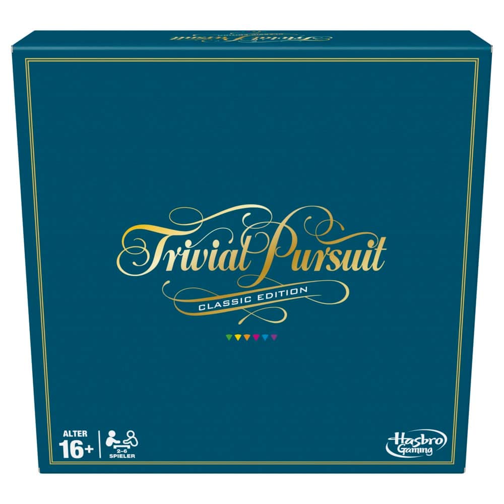Hasbro Gaming Trivial Pursuit Brettspiel, Spielplan in klassischem Design und Farben, Perfekt für Partys, Familienfeiern und Spieleabende