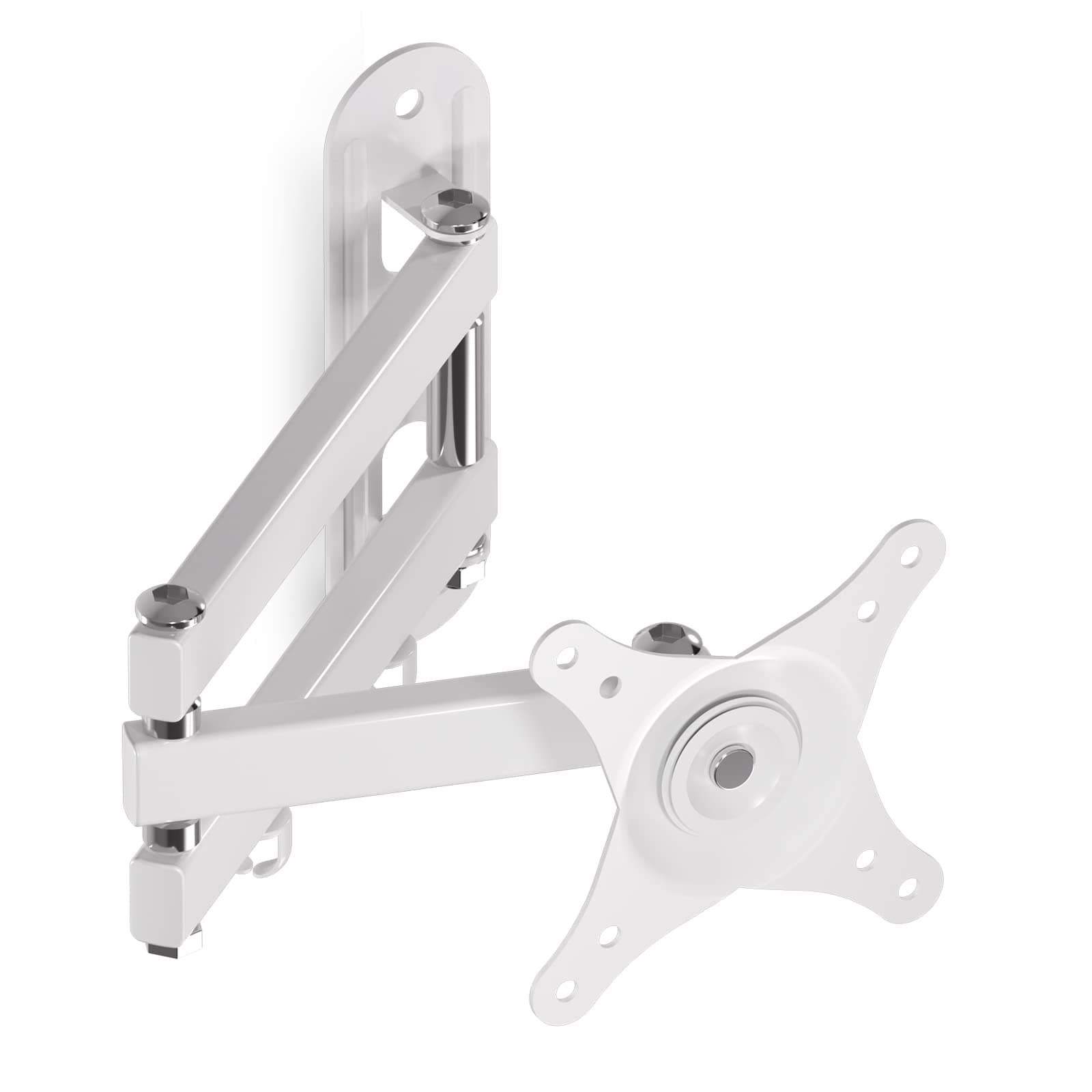 Suptek Soporte TV Pared, Soporte Monitor Pared para de 15-32 Pulgadas de hasta 13 kg, Puede Inclinarse/Extenderse, VESA 100x100/75x75mm - MA2720W(Blanco)