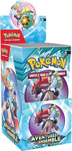 Pokémon: Présentoir de boosters Écarlate et Violet – Aventures Ensemble du JCC Pokémon (18 boosters)