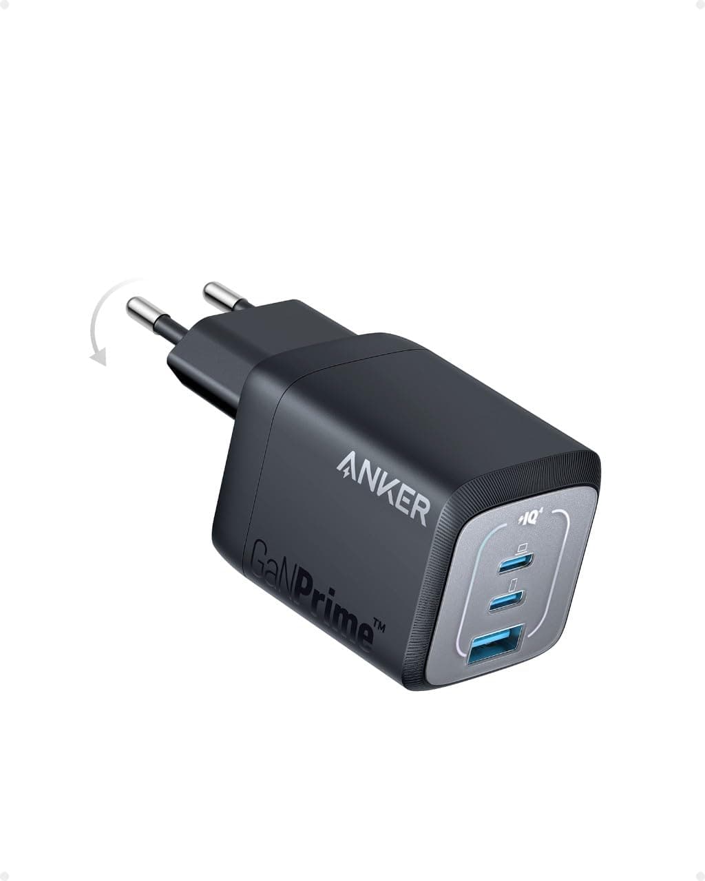 Anker 67W USB C Ladegerät, Anker Prime GaN Netzteil, 3 Port PPS Schnellladegerät, Für iPhone 17/16/15 Series, MacBook Air/Pro, iPad, Galaxy S24, Note 20, Pixel