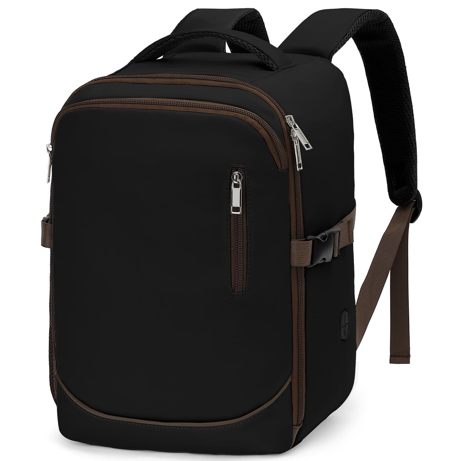 Yankony Mochila Viaje Cabina Avion 40x30x20 para Ryanair 24L Travel Backpack con Bolsillo Antirrobo Cabin Bag Equipaje De Mano Hombre Mujer, Negro