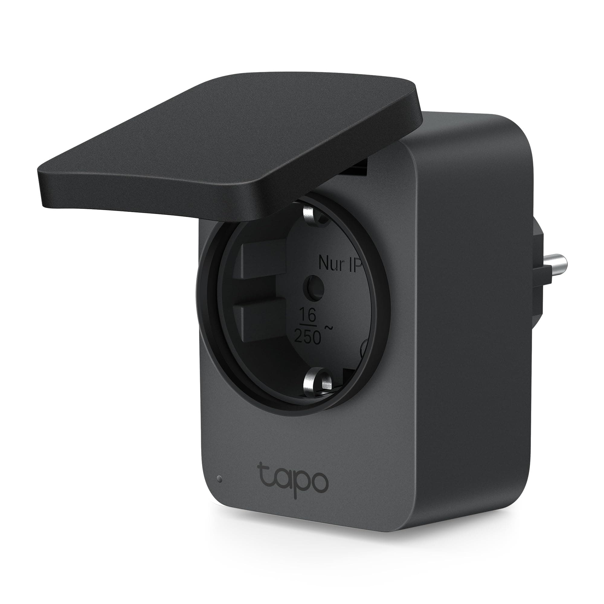 Tapo P410M WLAN Outdoor Steckdose, Smart Home Plug mit Stromzähler, IP54, funktioniert mit Alexa, Google Assistant, Siri, SmartThings & Matter, Fernsteuerung, Zeitplan, 2,4 GHz WLAN, 3680W/16A