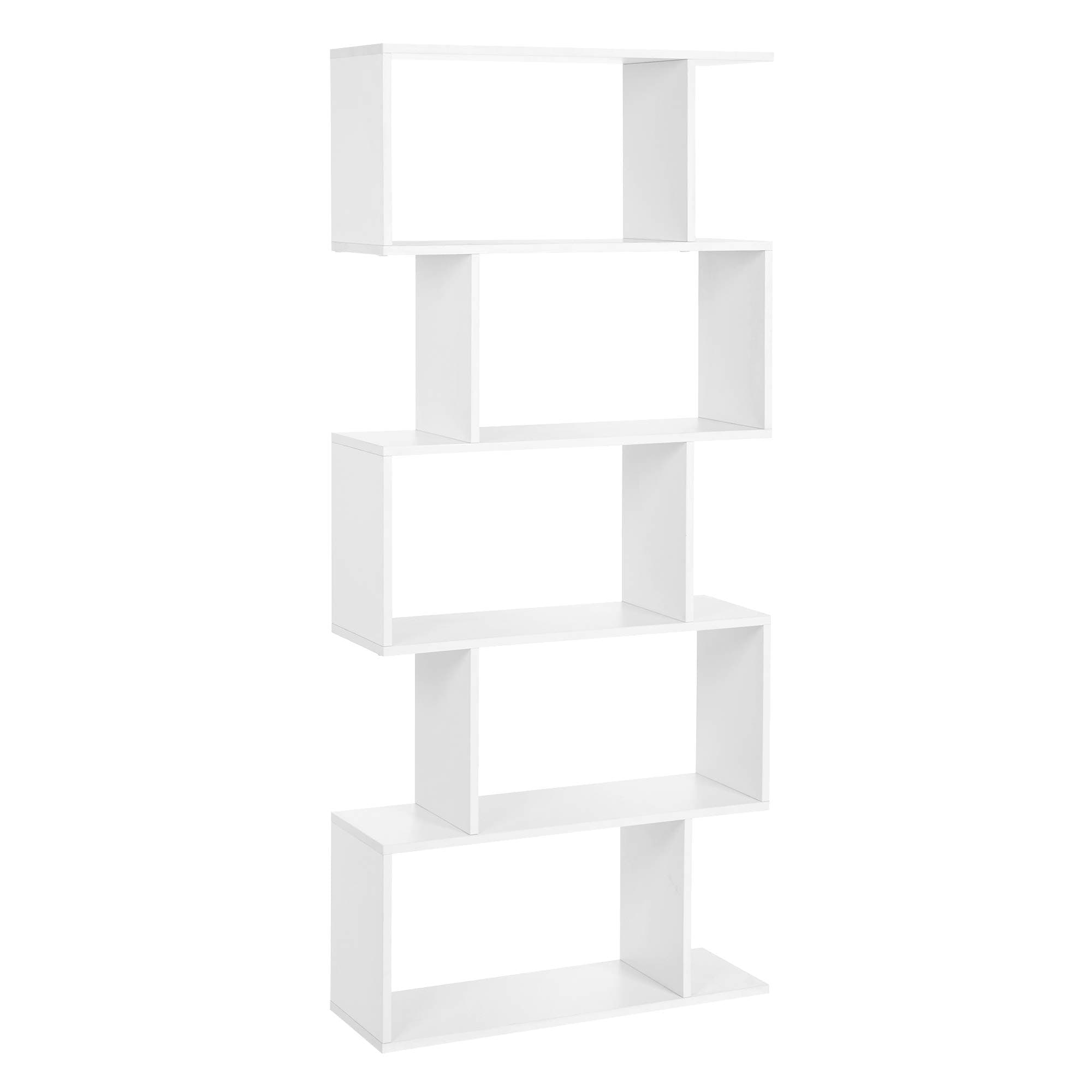 VASAGLE Biblioteca, Librería de 5 Niveles, 24 x 70 x 159 cm, Estantería, Armario de Libros, Moderno, Separador de Espacios, Salón, Dormitorio, Estudio, Oficina, Blanco LBC62WT