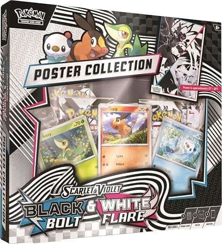 Pokemon TCG Scarlet &amp; Violet 10.5 Unova Poster Collection Box - 4 Packs