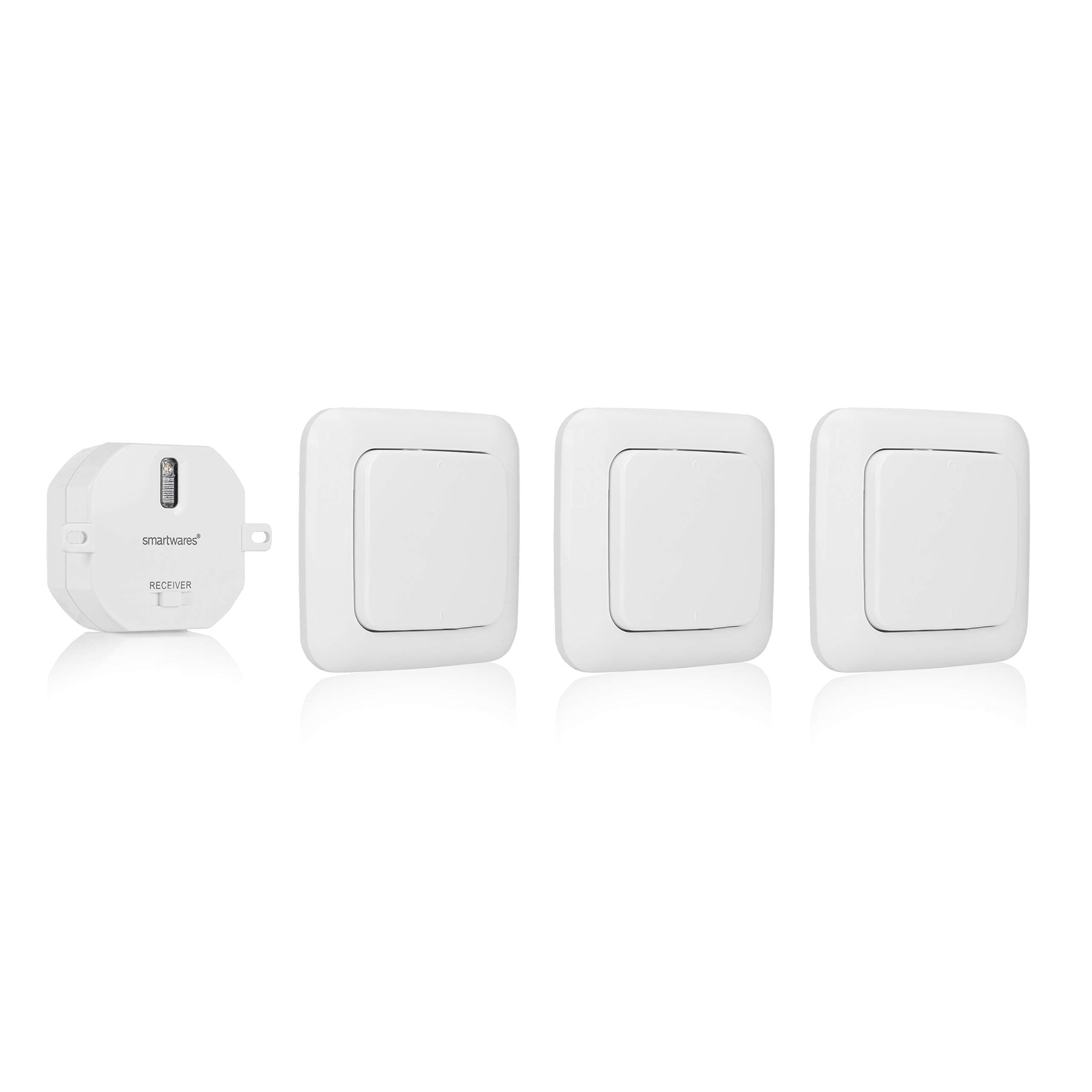 Smartwares Home Automation Set Plug & Connect Funkstecker - für das Schlafzimmer - 3 Einzelschalter und 1 Unterputzmodul SH4-99567