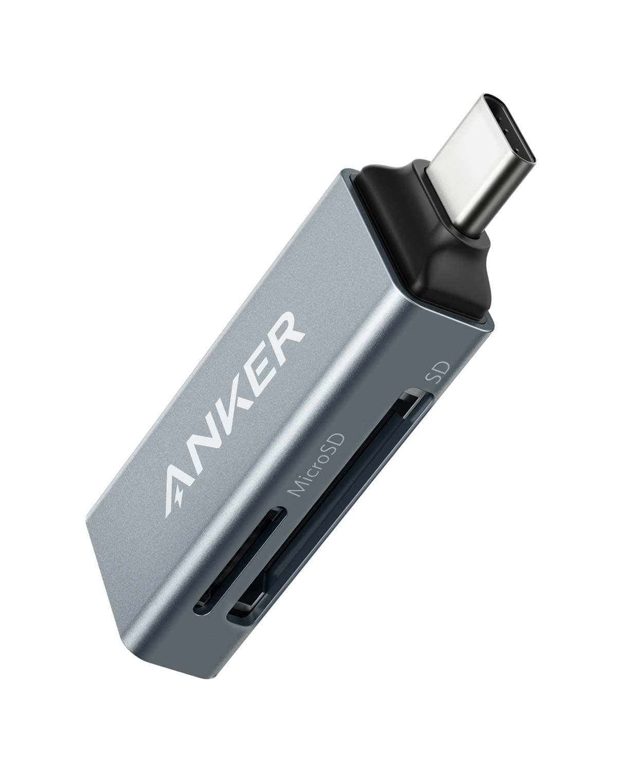 Anker 2-in-1 USB-C Speicherkartenleser für SDXC, SDHC, SD, MMC, RS-MMC, Micro SDXC, Micro SD, Micro SDHC und UHS-I Karten, für MacBook Pro 2019/2018/2017 und mehr