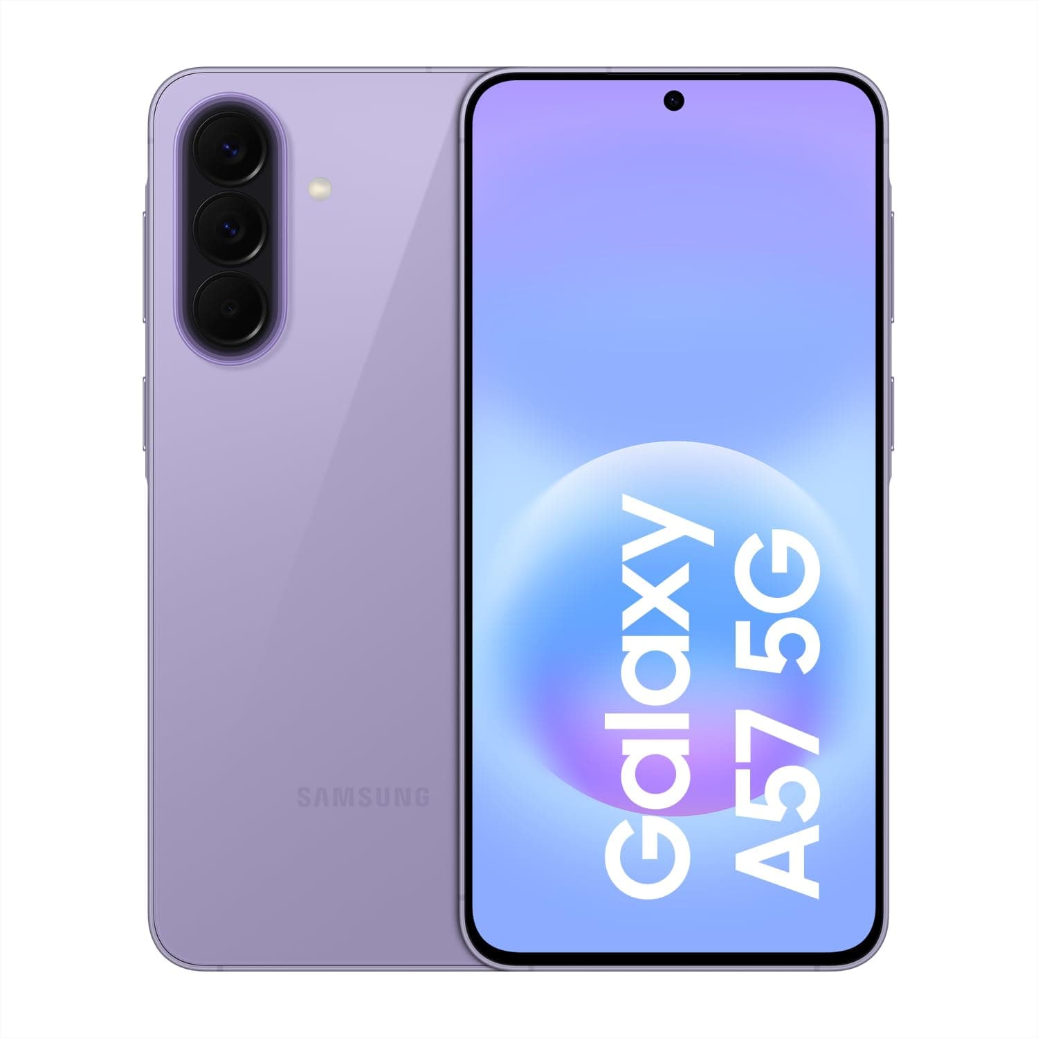 Samsung Galaxy A57 5G, Schlankes AI-Smartphone, Awesome Intelligence, 256 GB Speicherplatz, 50 MP Weitwinkel-Kamera, Bis zu 2 Tage Akkulaufzeit, IP68, Awesome Lilac, 2,5 Jahre Herstellergarantie