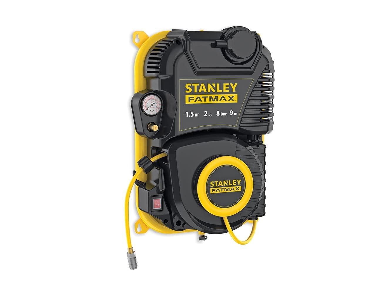 Stanley Fatmax WALLTECH PRO COMPRESSEUR MUR AVEC RÉSERVOIR 2L Noir/Jaune