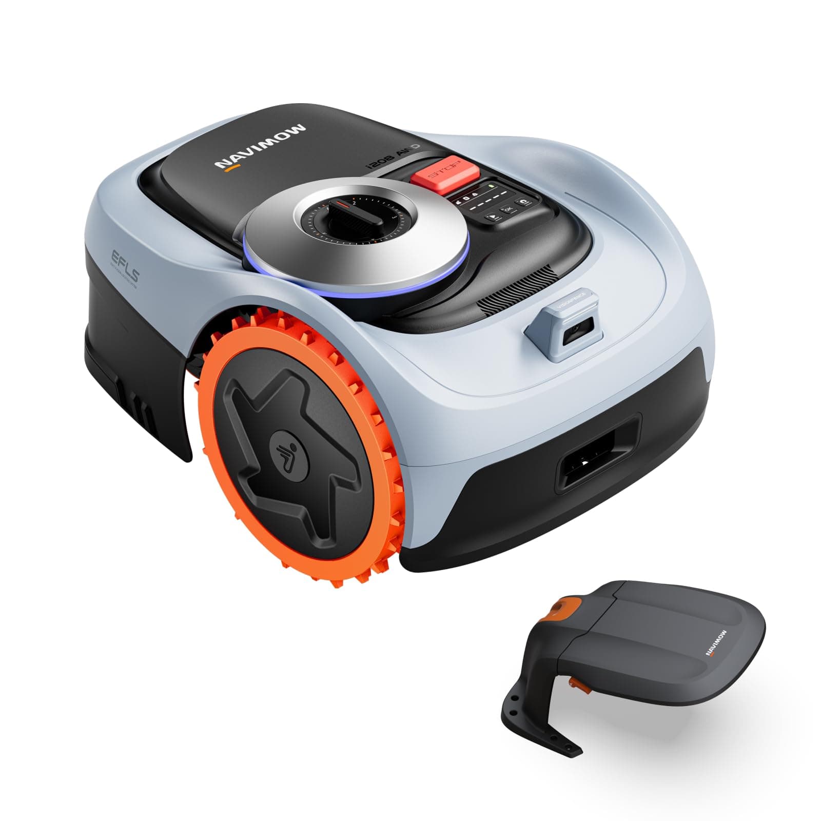 Segway Navimow i208 AWD Mähroboter ohne Begrenzungskabel mit Garage S, für 800 m², Allradantrieb für Steigungen bis zu 45%, EFLS NRTK + Vision, Keine RTK-Antenne erforderlich (Getrennter Versand)