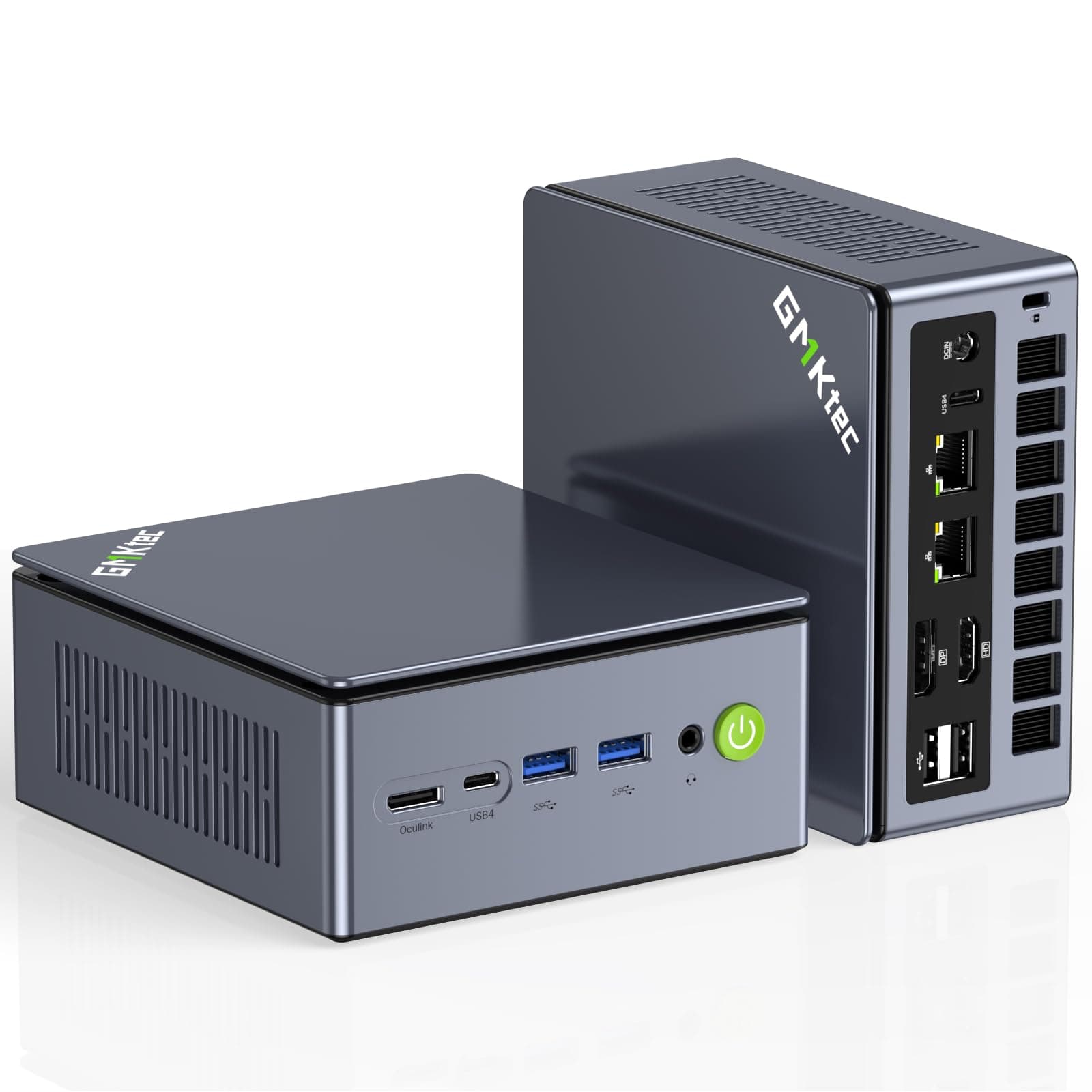 GMKtec Mini PC Gaming, M7 Ultra Ryzen 7 Pro 6850U, 32GB DDR5 RAM + 1TB SSD PCIe, Oculink, Double LAN 2.5G, Ordinateur de Bureau avec Double USB4, HDMI 2.1, USB-C