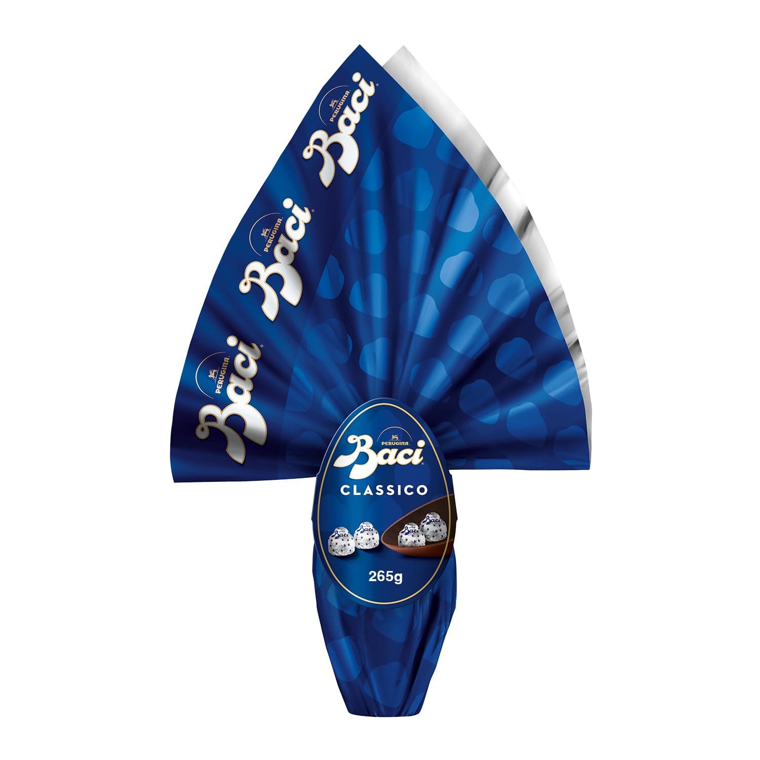 BACI PERUGINA Uovo di Pasqua 2026 Classico Cioccolato Fondente con Sorpresa e 4 Cioccolatini 265g