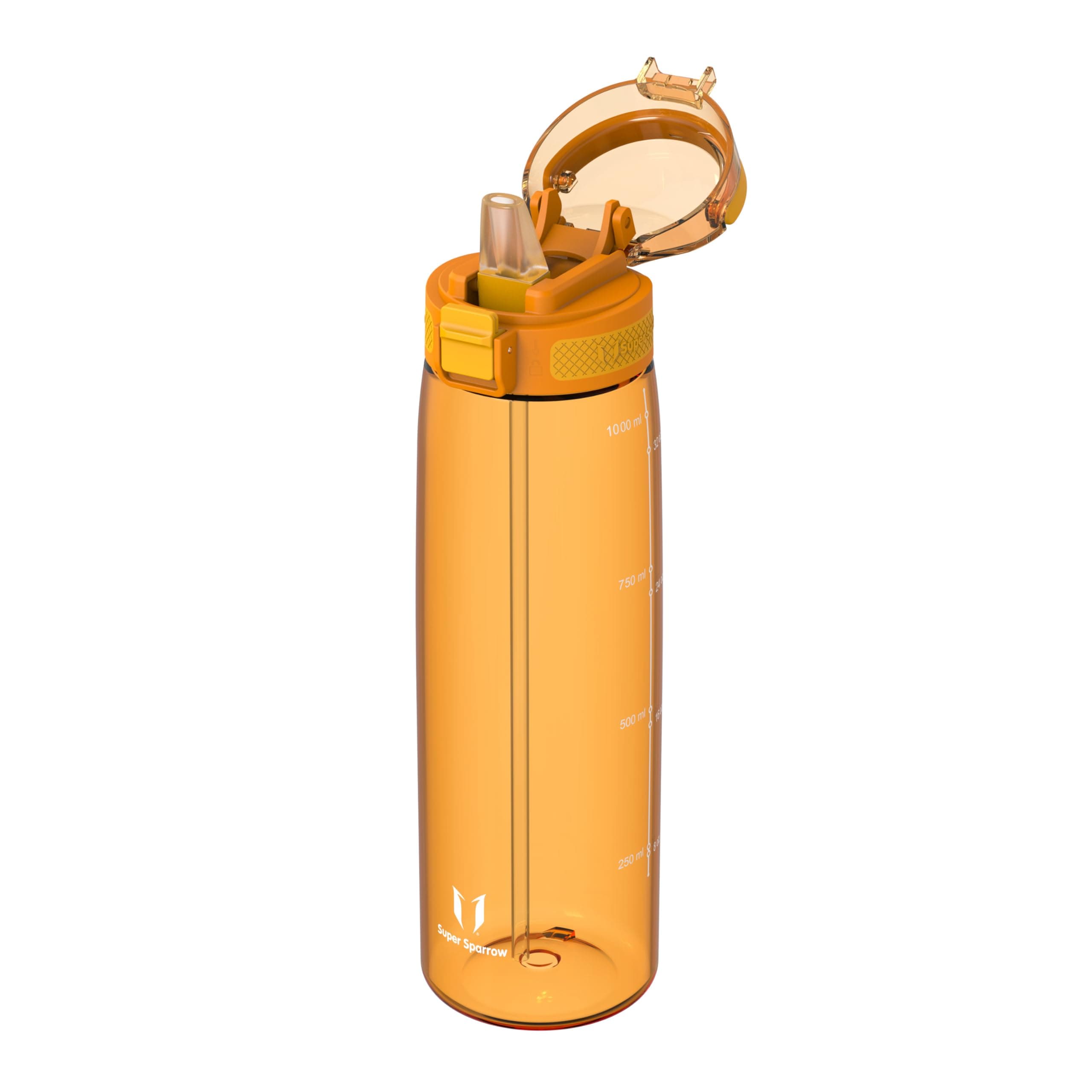 Super Sparrow Borraccia - TouchSip Sportiva Bottiglia - 500ml/750ml/1L - Tritan Senza BPA, a Prova di Perdite - Borracce con Cannuccia Ideale per Scuola e Sport