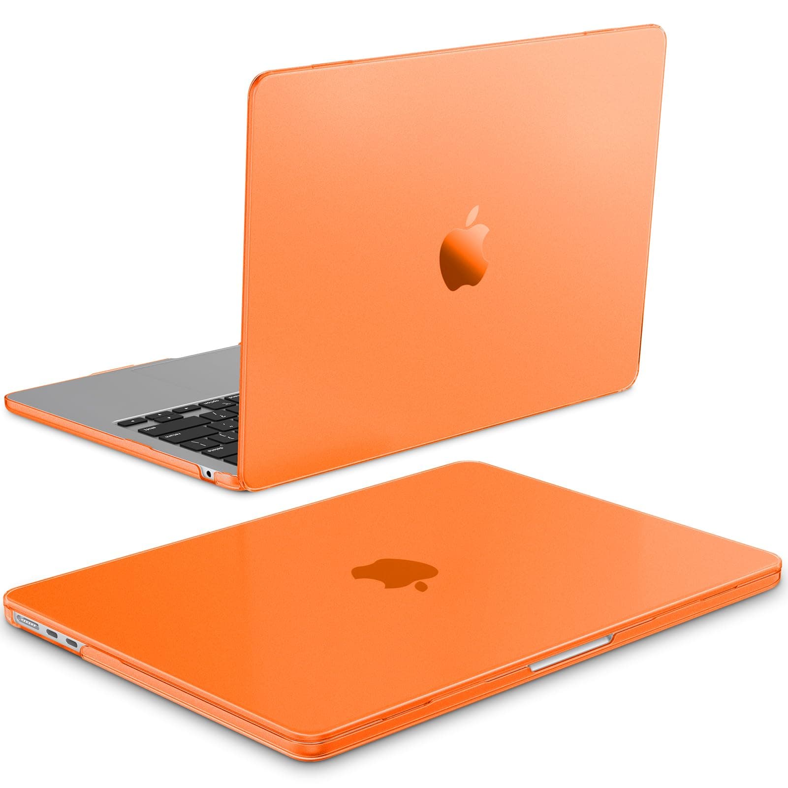 Fintie Hülle Kompatibel mit MacBook Air 13.6 Zoll M5 M4 M3 M2 A3449 A3240 A3113 A2681 (2026-2022), [100% Entspricht der Offiziellen Farbe] Premium Ultradünne Matte Hartschale Schutzhülle, Orange