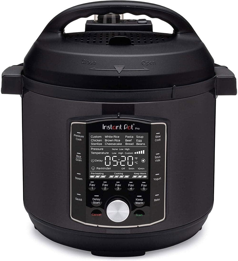 Instant Pot Pro 60 Multicooker elettrico 10 in 1 1200 W 5,7 L - Pentola a pressione, a cottura lenta, cuociriso, vaporiera, padella per saltare, sterilizzatore, yogurtiera, acciaio inossidabile nero