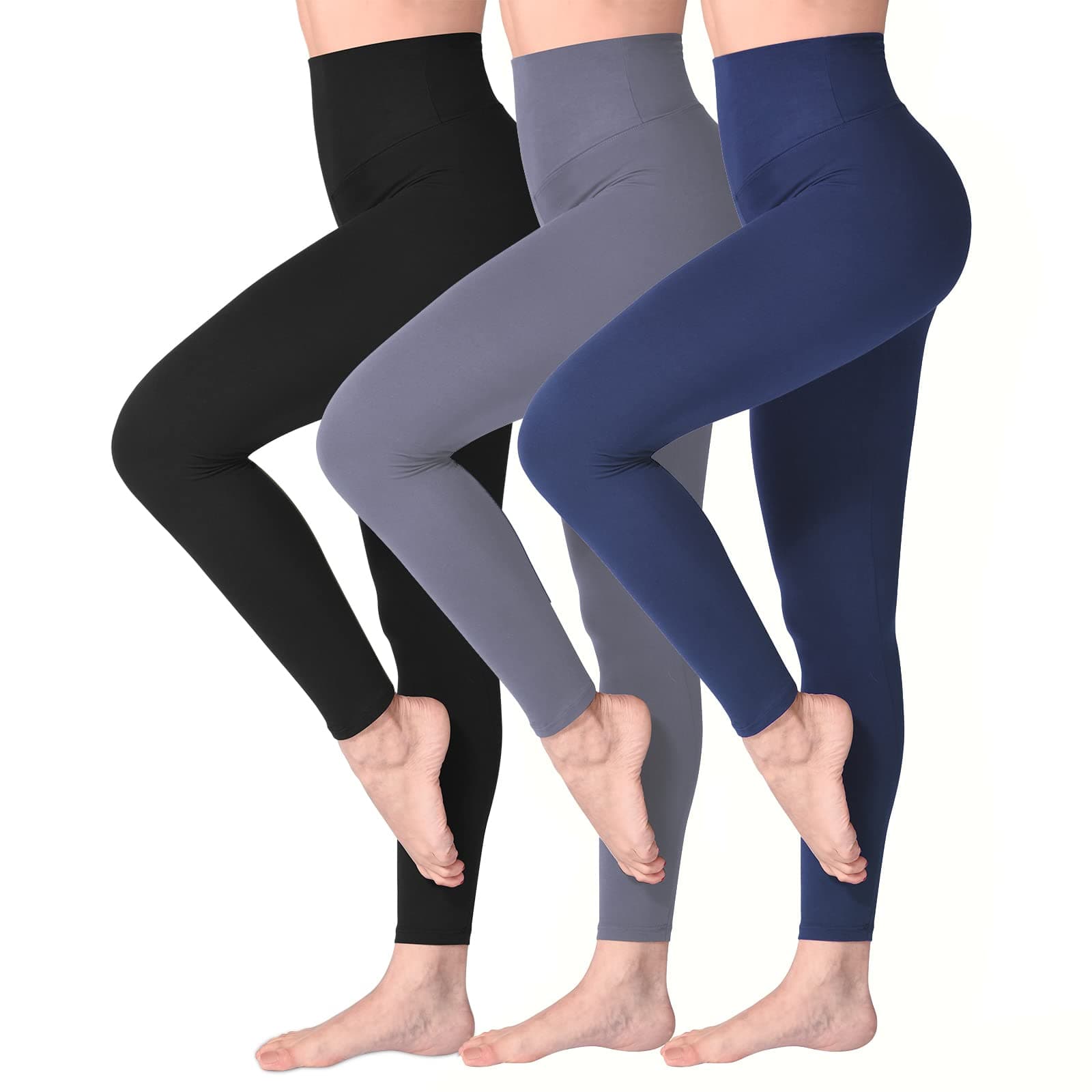 SINOPHANT Mallas Deporte Mujer de Cintura Alta, Leggins de Control de Abdomen Opacas, Elásticas, Leggings Mujer Vestir, Suaves como la Mantequilla